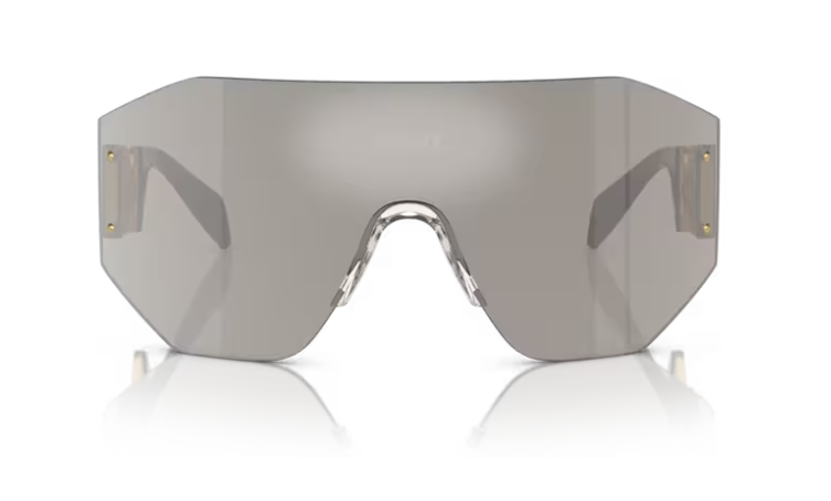 Versace 0VE2258 10026G Grey Mirror Oversized Men's Sunglasses