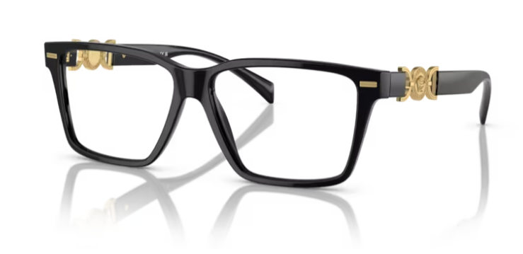 Versace  0VE3335F GB1 Black Rectangle Eye Women's Eyeglasses