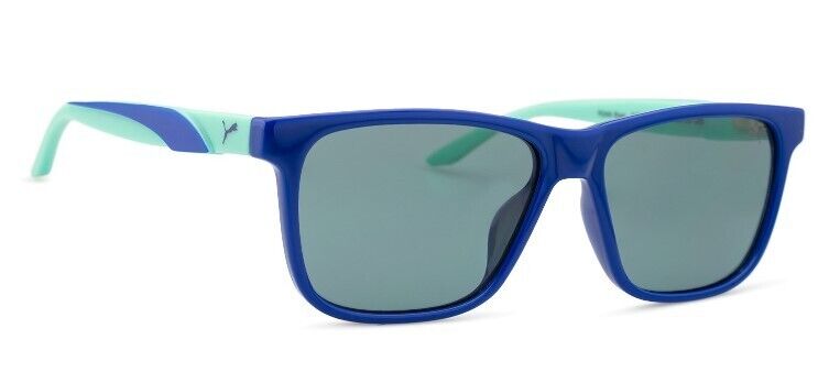Puma PJ0051S 002 Blue-Green/Blue Rectangle Junior Full-Rim Sunglasses
