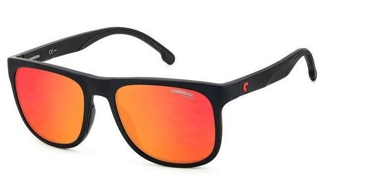 Carrera 2038T/S 0003/UZ Matte Black/Red Multilayer Rectangle  Teen's Sunglasses