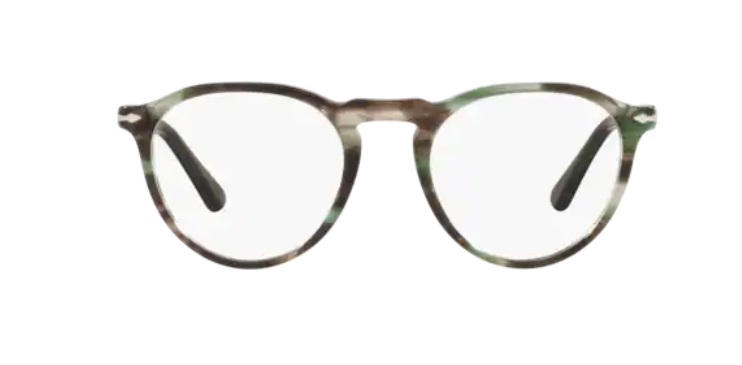 Persol 0PO3286V 1156 Striped Green Brown Havana / Silver Men's Eyeglasses