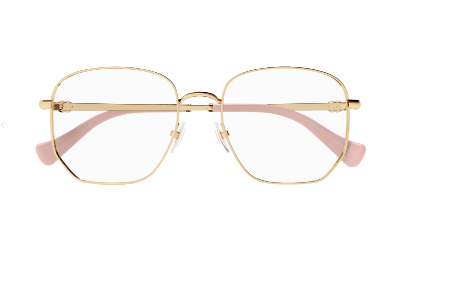 Gucci GG1420OK 003 Gold Squared Women's Eyeglasses