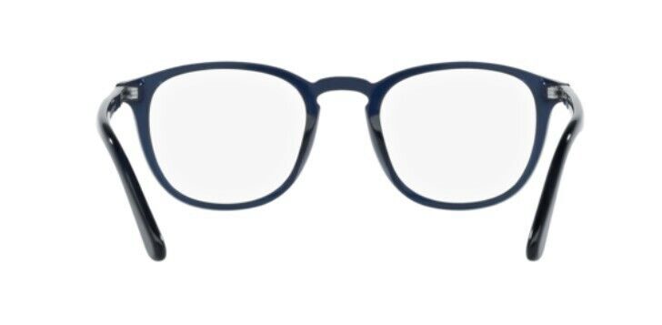 Persol 0PO3143V 1141 Transparent Blue/ Silver Rectangle Men's Eyeglasses