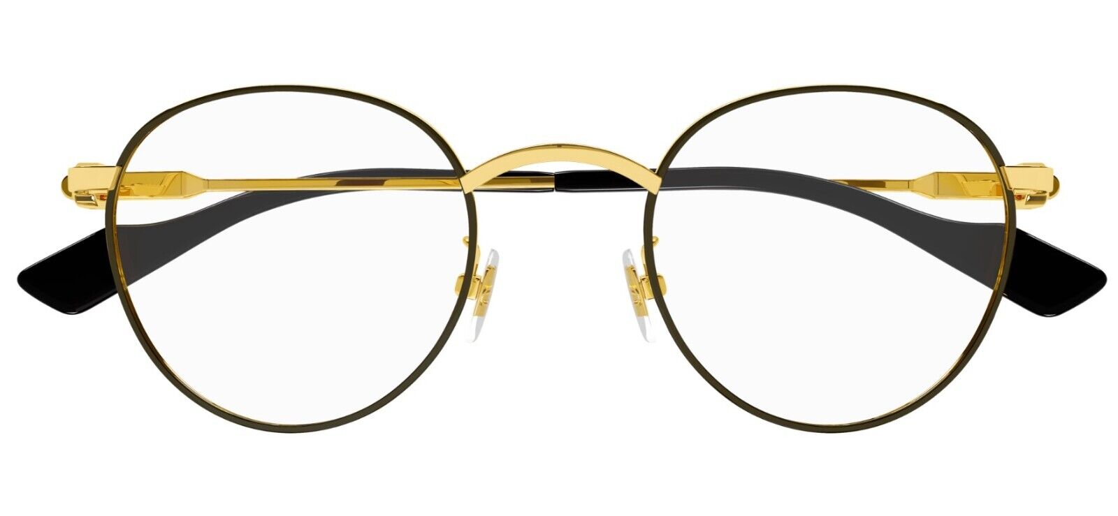 Gucci GG1222O 001 Gold Round Men's Eyeglasses