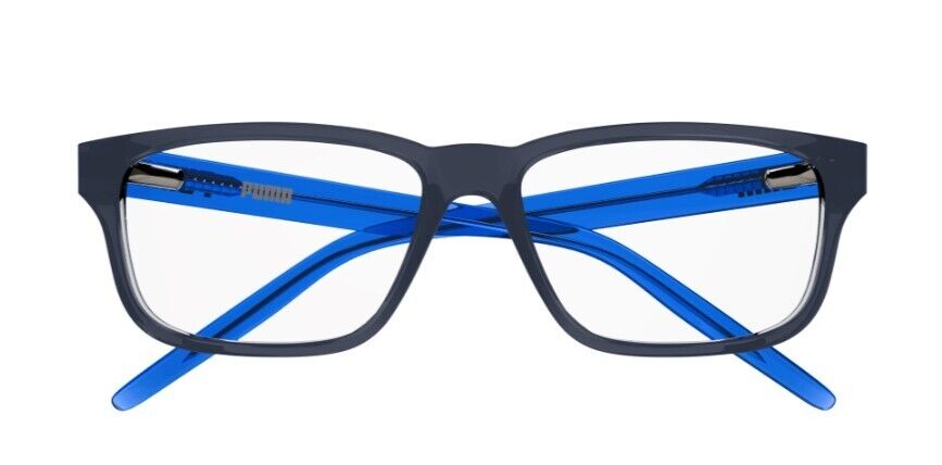 Puma PJ0046O 005 Blue-Blue Rectangular Full-Rim Junior Eyeglasses
