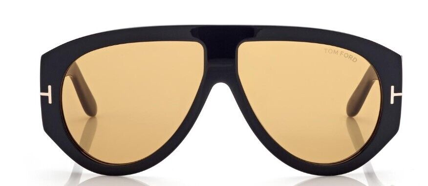 Tom Ford FT 1044 Bronson 01E Shiny Black/Yellow  Men's Sunglasses