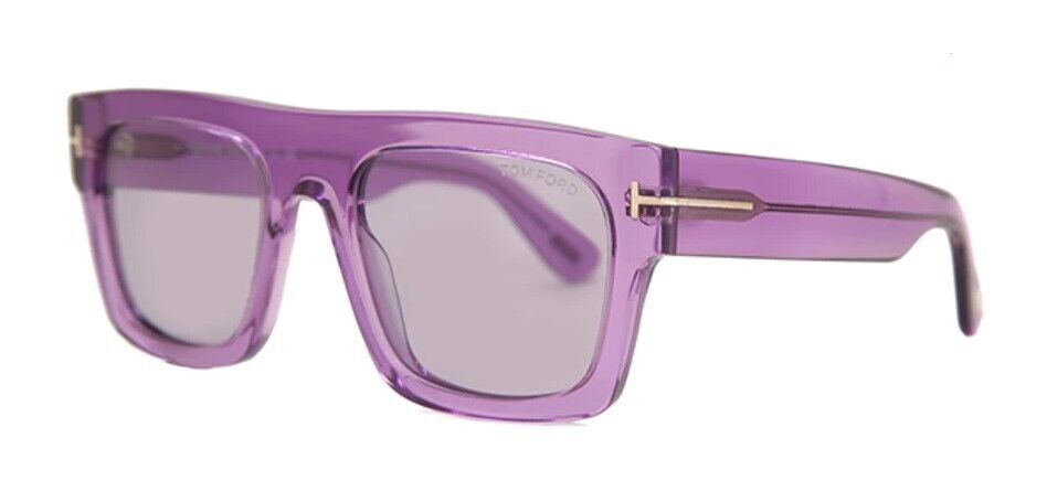 Tom Ford  FT0711 Fausto 81Y Transparent Violet/Pink Men's Square Sunglasses