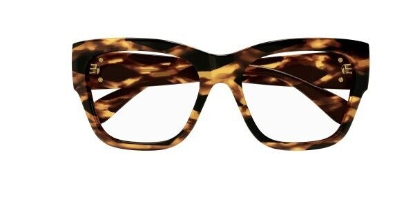 Gucci GG1410O 002 Havana Square Oversized Women's Eyeglasses