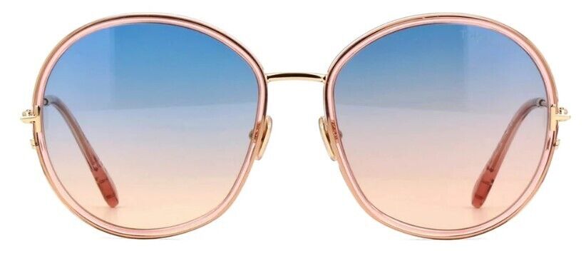 Tom Ford FT0946 Hunter-02 72W Pink/Blue Gradient Round Women's Sunglasses