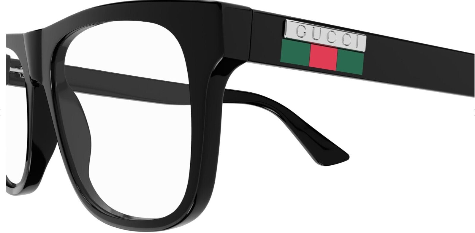 Gucci GG1117O 001 Black Sporty Rectangular Men's Eyeglasses