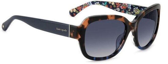 Kate Spade Layne/S 0YT8/9O Havana Blue/Gradient Grey Round Women's Sunglasses