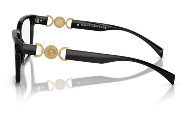 Versace 0VE3335 GB1 Black Rectangle 54mm Women's Eyeglasses