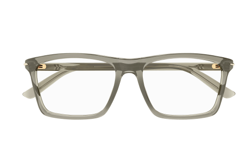 Gucci GG1445O 004 Brown Clear Rectangular Men's Eyeglasses