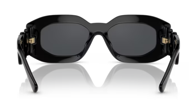 Versace VE4425U 536087 Black/Dark Gray Oval men's Sunglasses