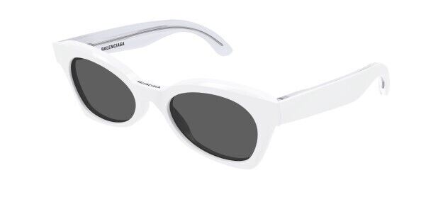 Balenciaga BB0230S 005 White/Grey Cat-Eye Women's Sunglasses