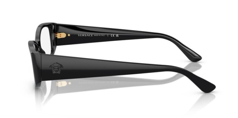 Versace 0VE3343F GB1 Black/Clear Soft Rectangle Women's Eyeglasses