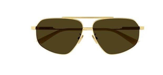 Bottega Veneta BV1194S 002 Gold/Brown Caravan Unisex Sunglasses