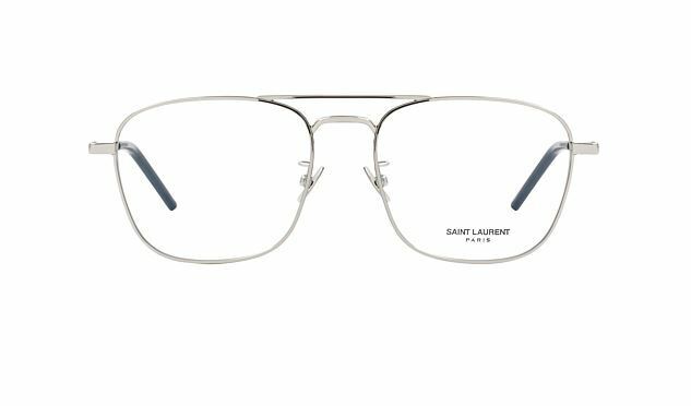 Saint Laurent SL 309 002 Silver Square Men Eyeglasses