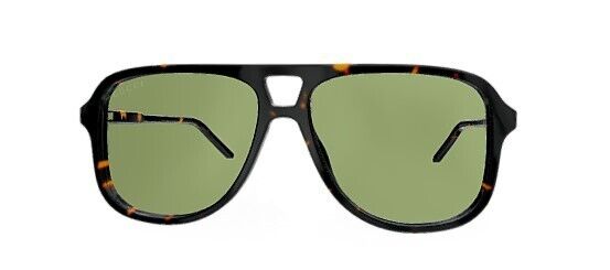 Gucci GG1156S 004 Havana/Green Pilot Men's Sunglasses