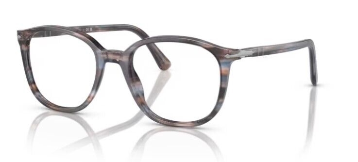 Persol 0PO3317V 1155 Striped Blue Round 51mm Men's Eyeglasses