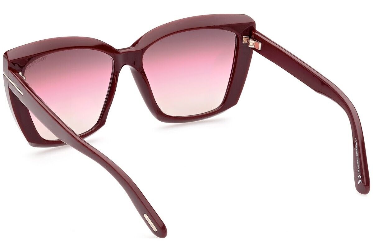 Tom Ford FT 0920 Scarlet-02 69F Gradient Brown Shiny Burgundy Women Sunglasses