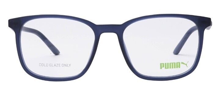 Puma PU0371O 002 Blue-Blue Square Full-Rim Unisex Eyeglasses