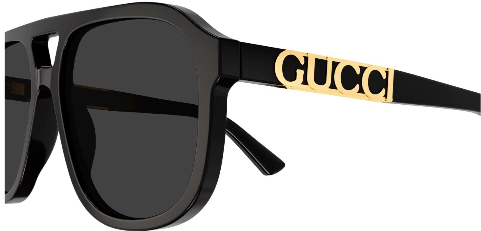 Gucci GG1188S 001 Black/Grey Polarized Oversized Teardrop Unisex Sunglasses