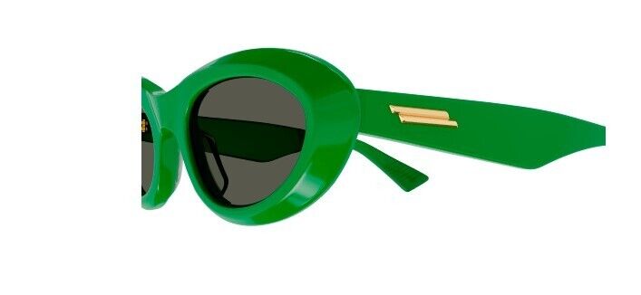 Bottega Veneta BV1191S 003 Green/Green Oval Women's Sunglasses