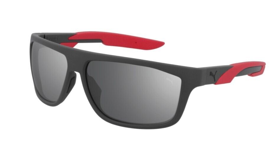 Puma PU0326S 002 Grey/Black Rectangular Full Rim Men's Sunglasses