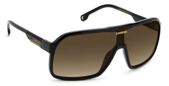 Carrera 1046/S 0807/HA Black/Brown Gradient Rectangle Men's Sunglasses