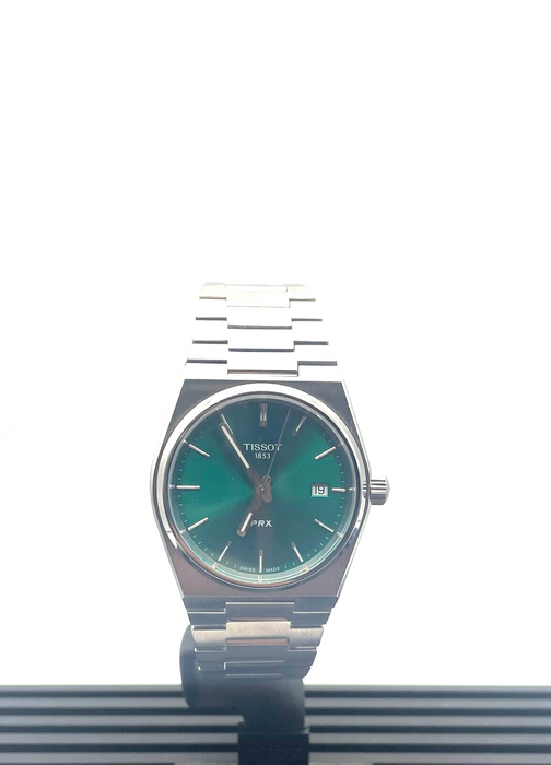 Tissot PRX 35mm Quartz Green Dial Grey Strap Unisex Watch T1372101108100