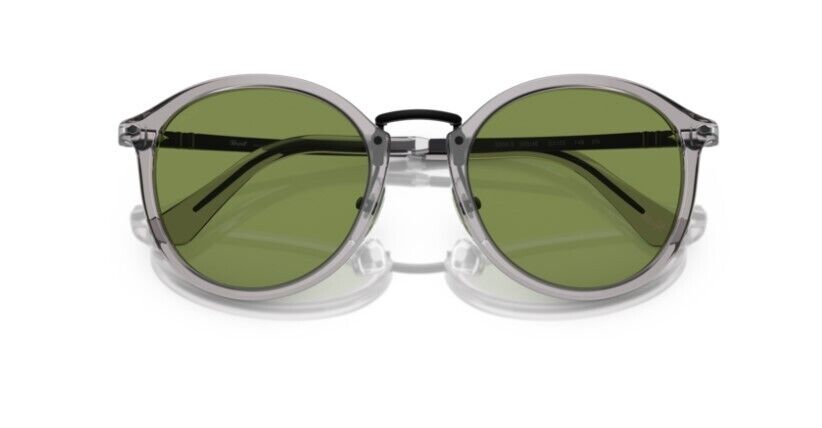 Persol 0PO3309S 309/4E Transparent Grey/Green Unisex Sunglasses