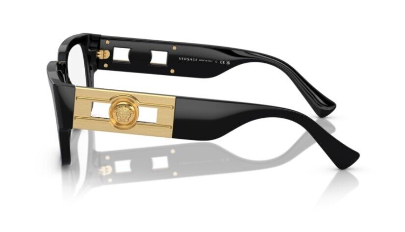 Versace 0VE3350F GB1 Black/Clear Square Shaped Men's Eyeglasses