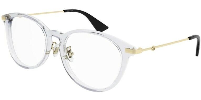 Gucci GG 1014OA-003 Transparent Gray Gold Round Women Eyeglasses