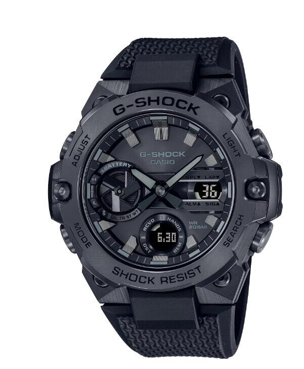 Casio G Shock G Steel GST B400 Series Black Round Dial Men's Watch GSTB400BB-1A
