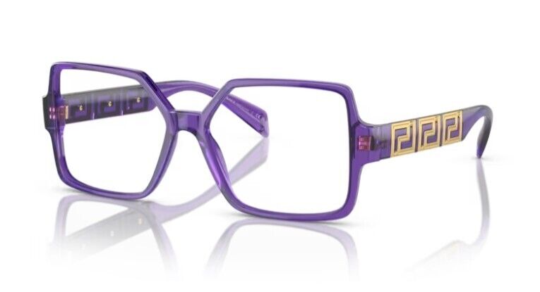 Versace 0VE3337 5408 Transparent violet/ Clear Square Women's Eyeglasses