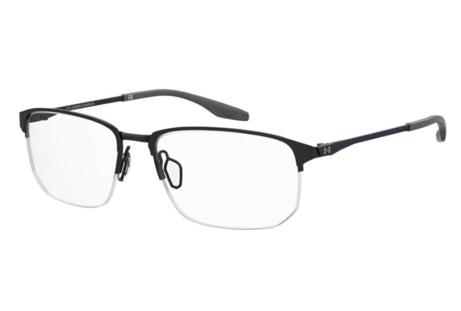 Under Armour UA 5047/G 0003 Matte Black/Grey Rectangle Unisex Eyeglasses