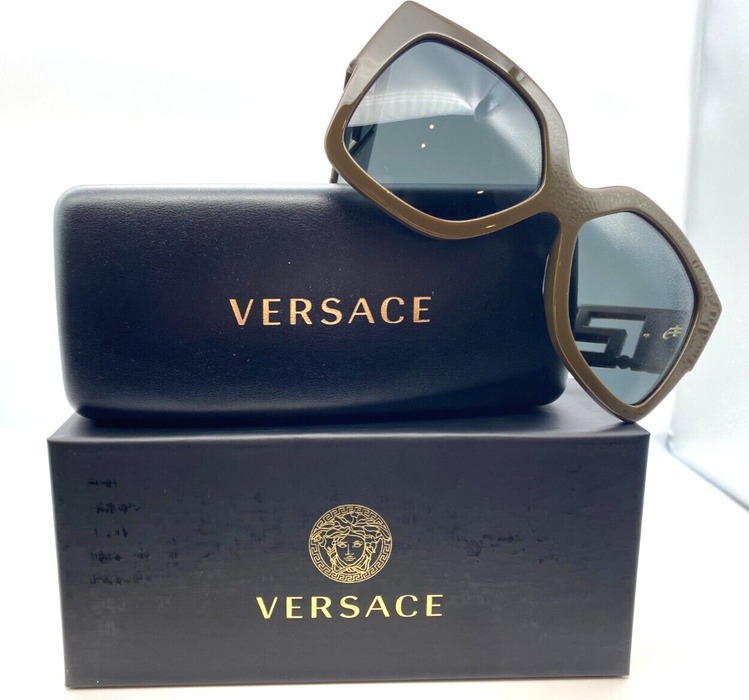 Versace VE4402 535087 Brown-Green/Dark Grey Rectangle 59mm Women's Sunglasses