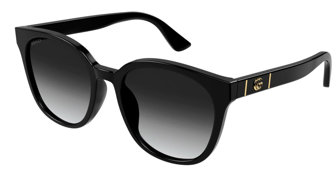 Gucci GG1122SA 001 Black/Grey Gradient Oversize Square Unisex Sunglasses