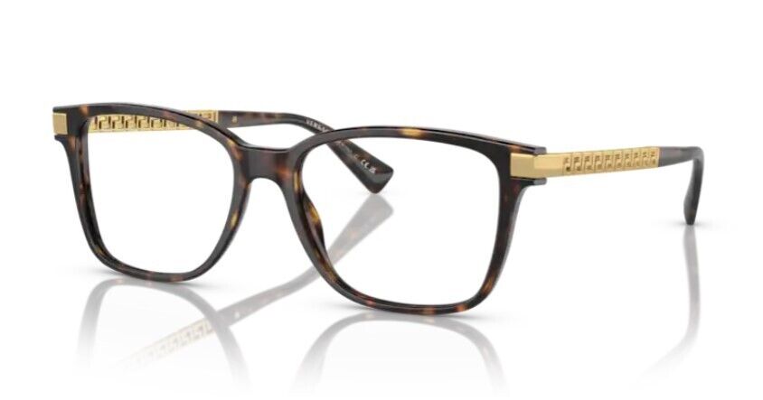 Versace 0VE3340U 108 Havana/Clear Soft Square 53 mm Men's Eyeglasses