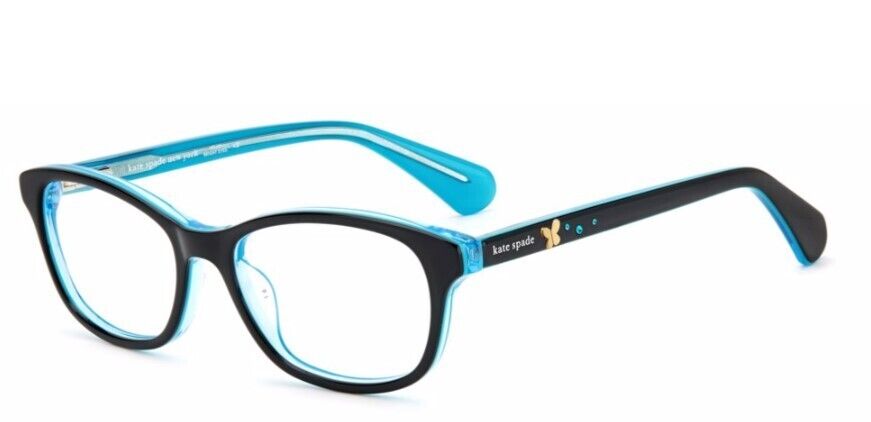 Kate Spade Emmi 0807/00/Black Rectangular Teenage Girl's Eyeglasses