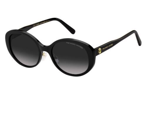 Marc Jacobs MARC-627/G/S 0807/90 Black/Grey Gradient Oval Women's Sunglasses