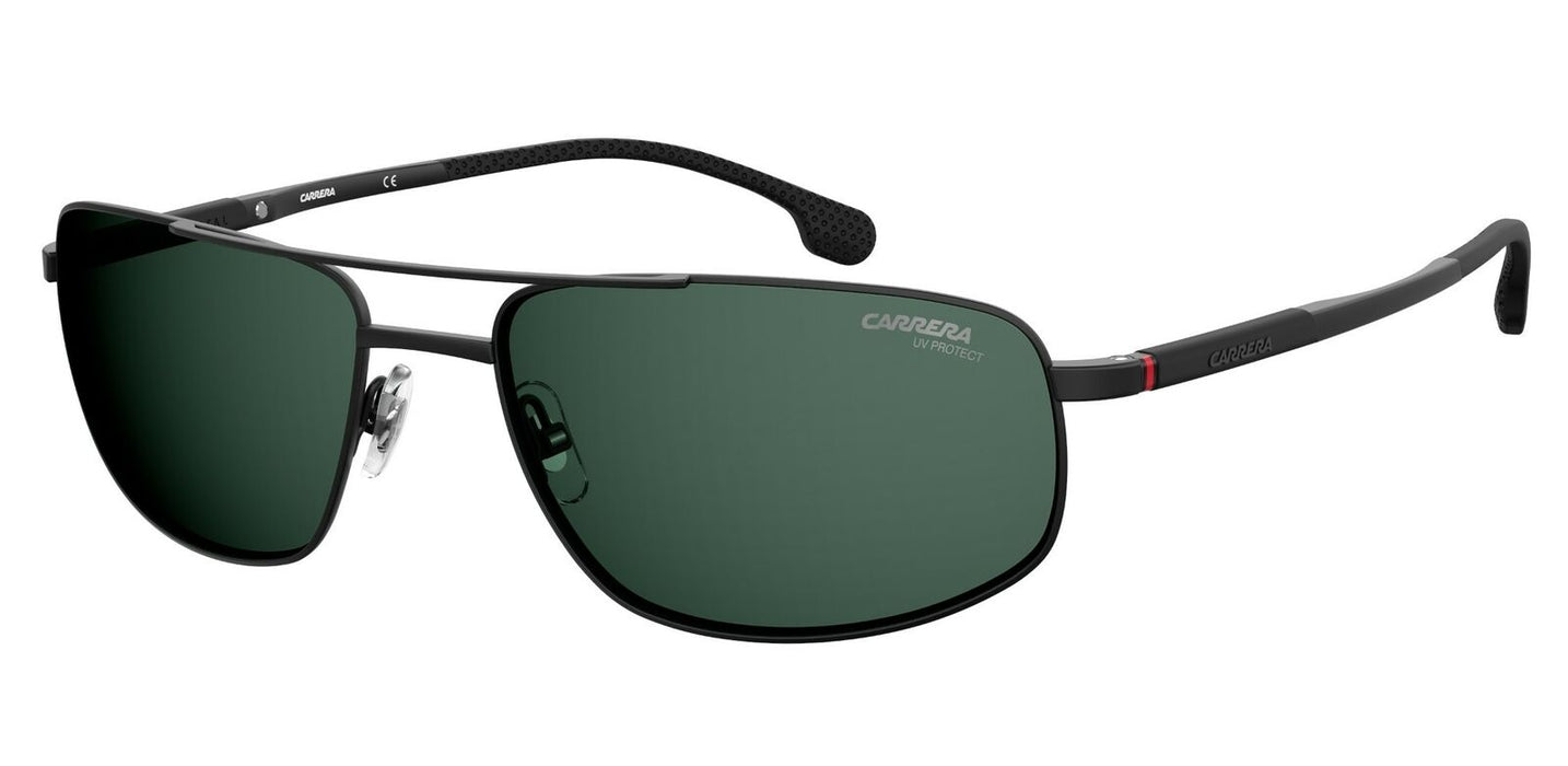 Carrera 8036/S 0003/QT Matte Black/Green Sunglasses