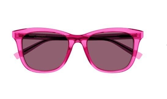 Saint Laurent SL 587/K 003 Fuchsia/Violet Square Unisex Sunglasses