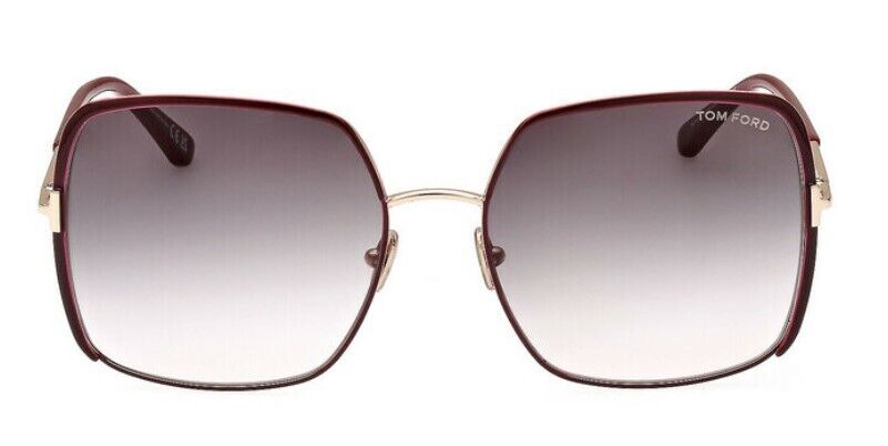 Tom Ford FT 1006 Raphaela 69W Shiny Rose Gold/Smoke Gradient Women's Sunglasses
