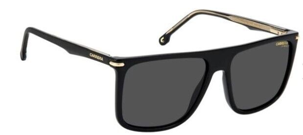 Carrera 278/S 02M2/IR Black Gold/Grey Full-Rim Rectangle Men's Sunglasses