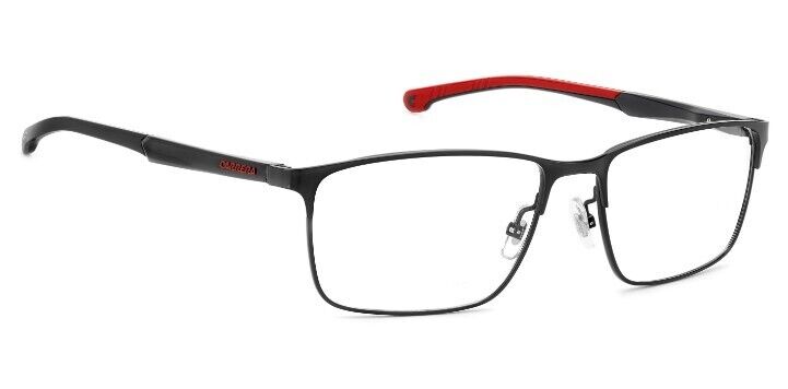 Carrera CARDUC 024 0OIT 00 Black Red Rectangular Men's Eyeglasses