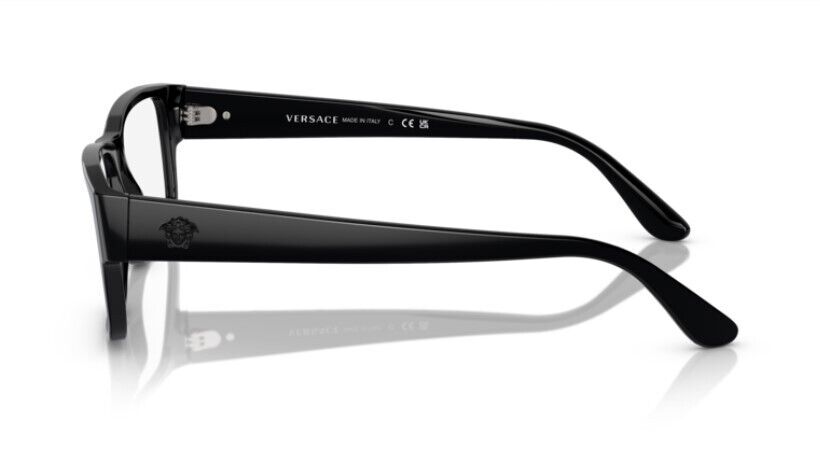 Versace 0VE3342 GB1 Black/Clear Rectangle 55mm Men's Eyeglasses