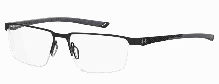 Under Armour UA-5049/G 008A-00 Black Grey Rectangular Men's Eyeglasses