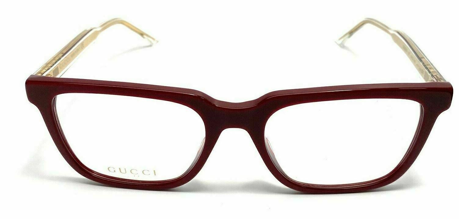 GUCCI GG0560O 007 Square Burgundy  55 mm Men's Eyeglasses